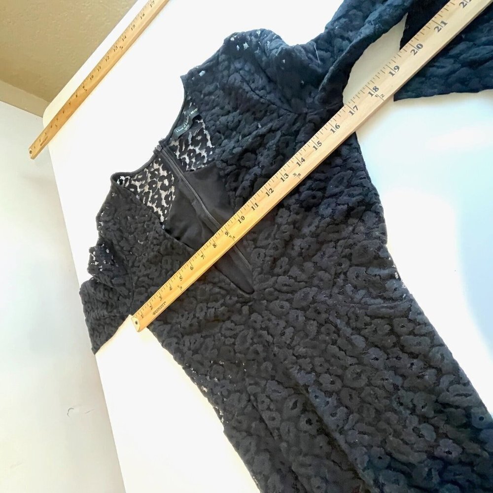 House of Harlow 1960 x Revolve Lace Maxi Midi Dress S Black Long Sleeve V-neck - Picture 8 of 9